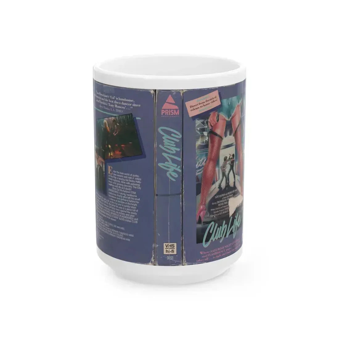 CLUB LIFE (VHS COVER) - White Coffee Mug 15oz - Go Mug Yourself