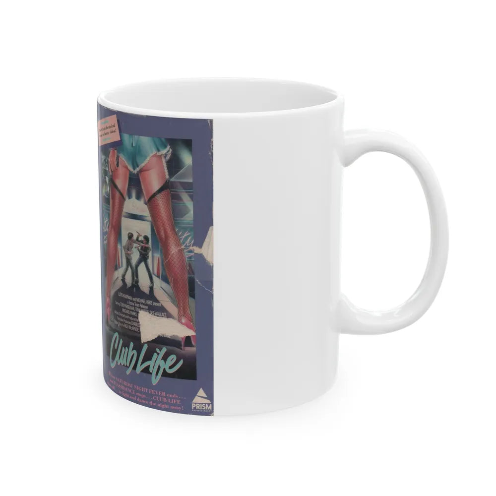 CLUB LIFE (VHS COVER) - White Coffee Mug-Go Mug Yourself