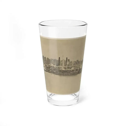 Cluster Of Supply Boats At A Pontoon Bridge (U.S. Civil War) Pint Glass 16oz 16oz - Go Mug Yourself