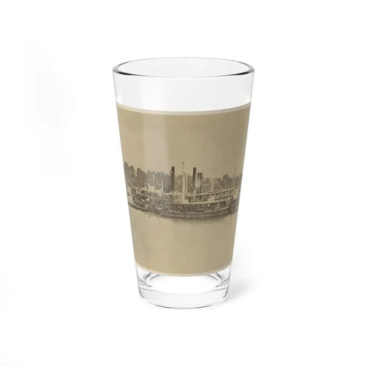 Cluster Of Supply Boats At A Pontoon Bridge (U.S. Civil War) Pint Glass 16oz 16oz - Go Mug Yourself