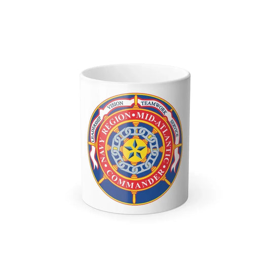 CMNDR Navy Region Mid Atlantic (U.S. Navy) Color Changing Mug 11oz Default Title 11oz - Go Mug Yourself