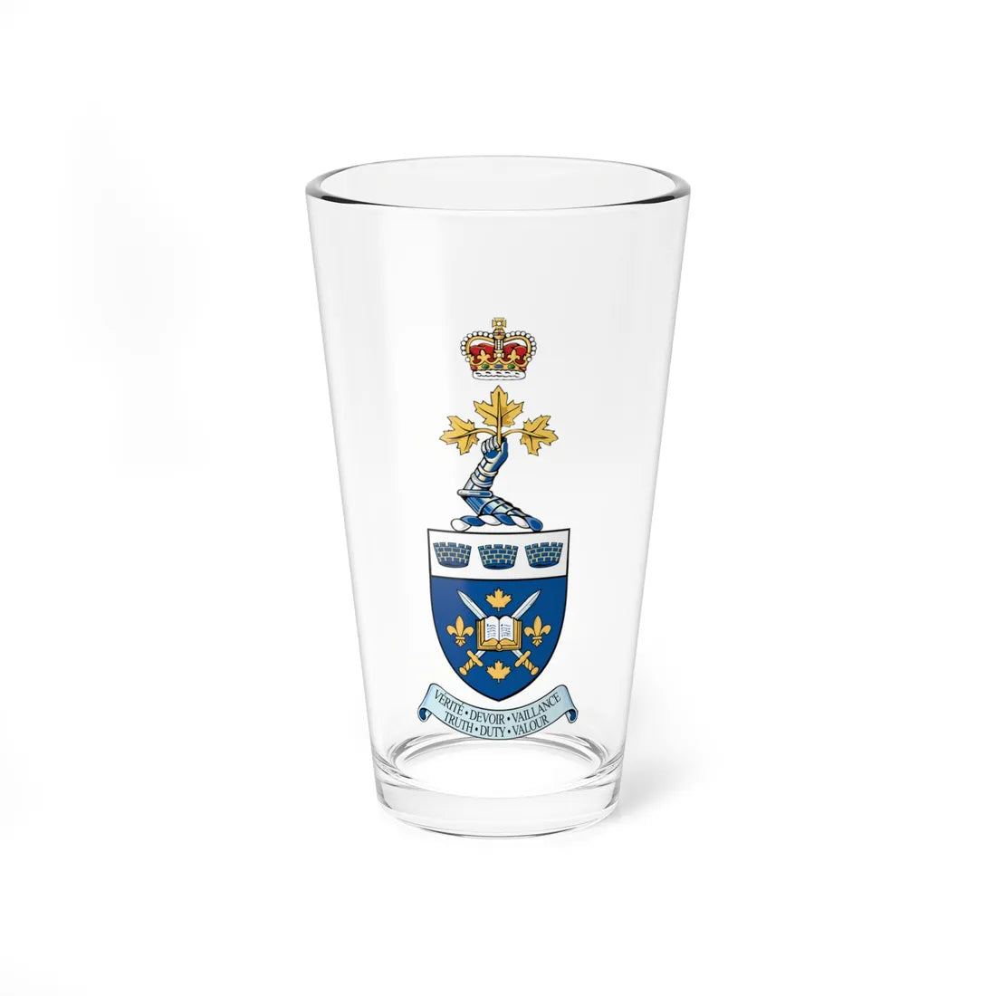 CMR Saint-Jean crest (Canada) (Coat of Arms) Pint Glass 16oz 16oz - Go Mug Yourself