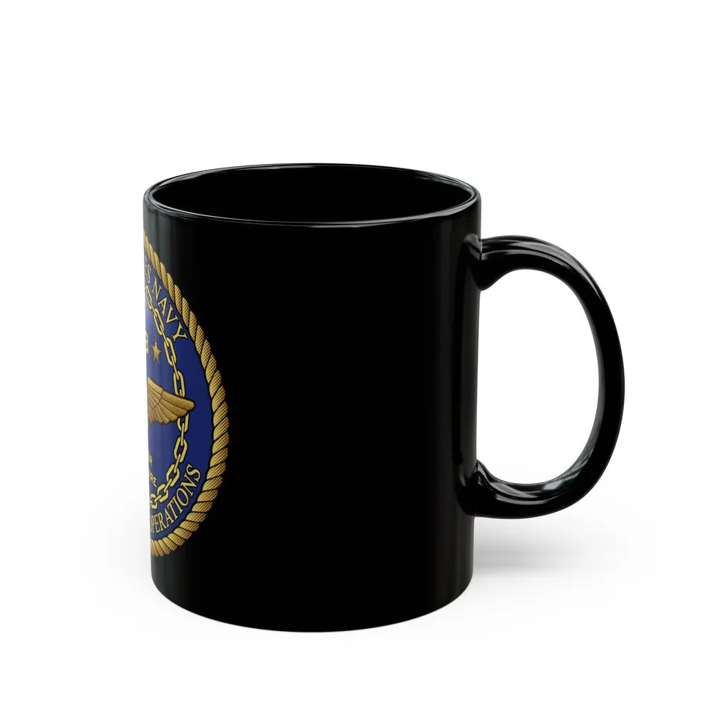 CNO Chief of Naval Operations N98 Dir Air Warfa (U.S. Navy) Black Coffee Mug-Go Mug Yourself