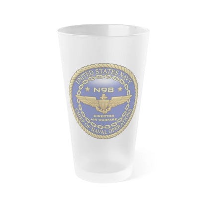 CNO Chief of Naval Operations N98 Dir Air Warfa (U.S. Navy) Frosted Pint Glass 16oz-Go Mug Yourself