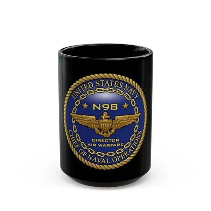 CNO Chief of Naval Operations N98 Dir Air Warfa (U.S. Navy) Black Coffee Mug 15oz - Go Mug Yourself