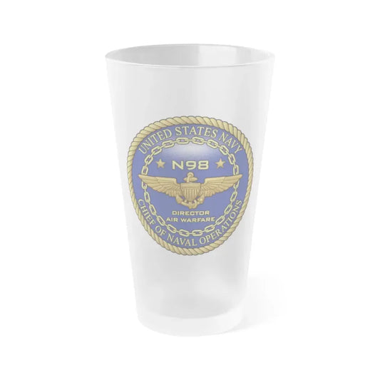 CNO Chief of Naval Operations N98 Dir Air Warfa (U.S. Navy) Frosted Pint Glass 16oz Default Title - Go Mug Yourself