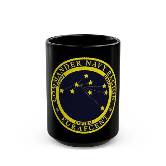 CNR EURAFCENT Commander Navy Region Europe Africa Central (U.S. Navy) Black Coffee Mug-15oz-Go Mug Yourself