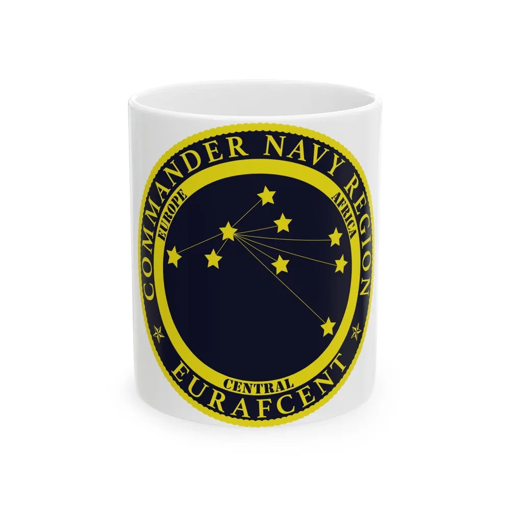 CNR EURAFCENT Commander Navy Region Europe Africa Central (U.S. Navy) White Coffee Mug-11oz-Go Mug Yourself