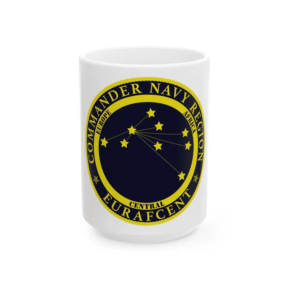 CNR EURAFCENT Commander Navy Region Europe Africa Central (U.S. Navy) White Coffee Mug-15oz-Go Mug Yourself