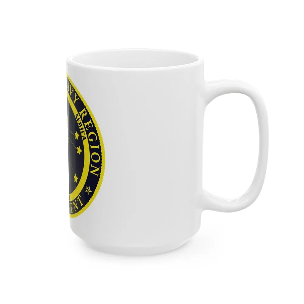 CNR EURAFCENT Commander Navy Region Europe Africa Central (U.S. Navy) White Coffee Mug-Go Mug Yourself