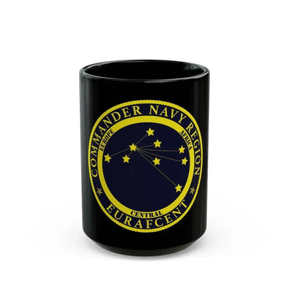 CNR EURAFCENT Commander Navy Region Europe Africa Central (U.S. Navy) Black Coffee Mug 15oz - Go Mug Yourself