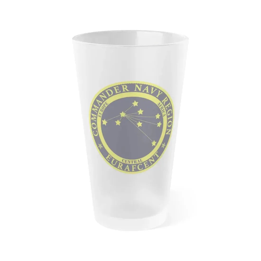 CNR EURAFCENT Commander Navy Region Europe Africa Central (U.S. Navy) Frosted Pint Glass 16oz Default Title - Go Mug Yourself