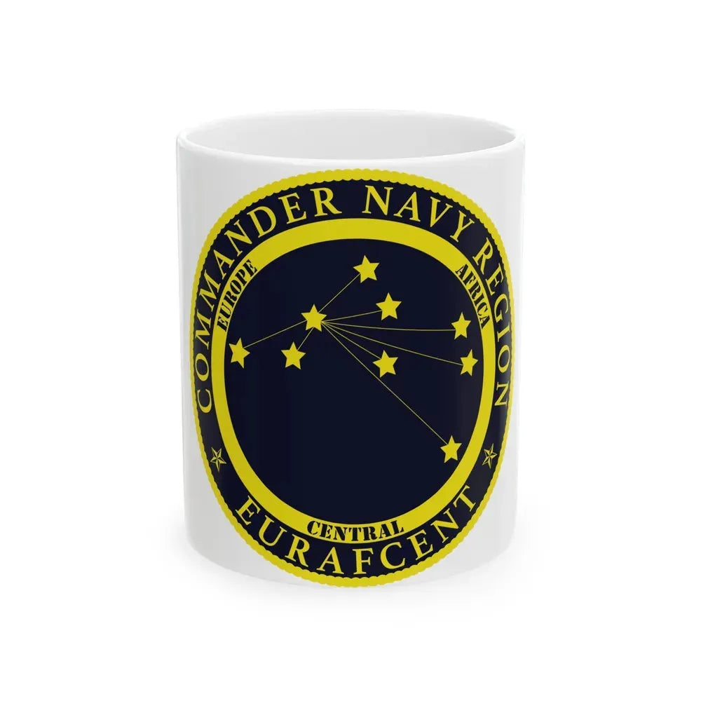CNR EURAFCENT Commander Navy Region Europe Africa Central (U.S. Navy) White Coffee Mug 11oz - Go Mug Yourself
