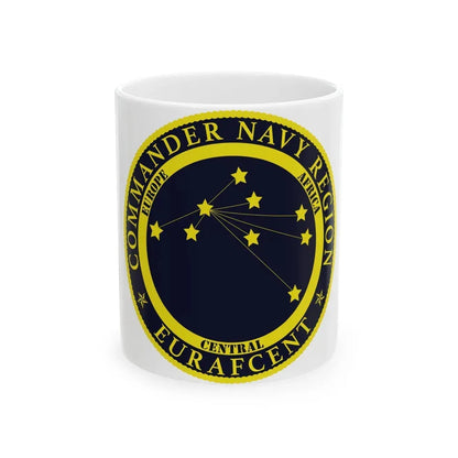 CNR EURAFCENT Commander Navy Region Europe Africa Central (U.S. Navy) White Coffee Mug 11oz - Go Mug Yourself