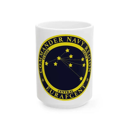 CNR EURAFCENT Commander Navy Region Europe Africa Central (U.S. Navy) White Coffee Mug 15oz - Go Mug Yourself