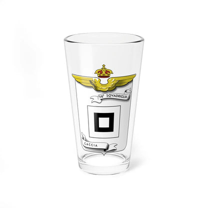 CoA 76 Squadriglia Caccia (Italy) (Coat of Arms) Pint Glass 16oz 16oz - Go Mug Yourself