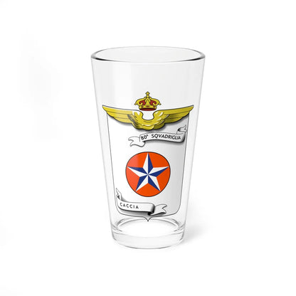 CoA 80 Squadriglia Caccia (Italy) (Coat of Arms) Pint Glass 16oz 16oz - Go Mug Yourself