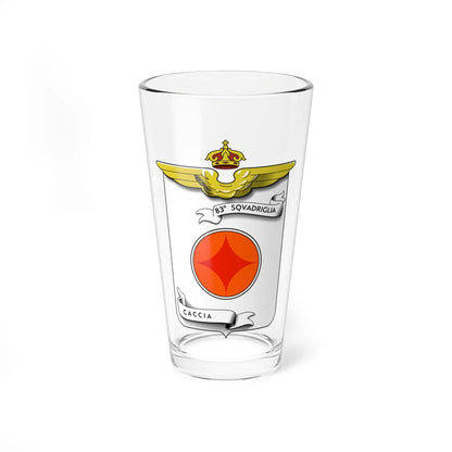 CoA 83 Squadriglia Caccia (Italy) (Coat of Arms) Pint Glass 16oz 16oz - Go Mug Yourself