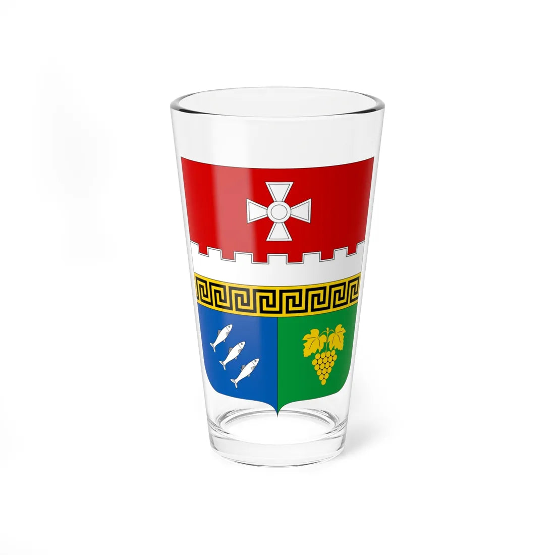 COA Balaklavskyi Sevastopol Ukraine (Russia) (Coat of Arms) Pint Glass 16oz 16oz - Go Mug Yourself