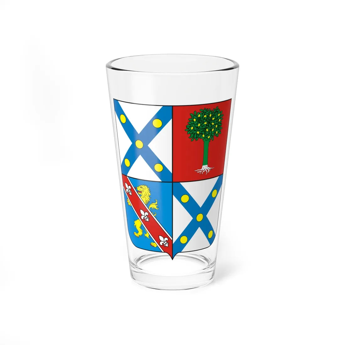 COA Baron of Alegrete (Brazil) (Coat of Arms) Pint Glass 16oz 16oz - Go Mug Yourself