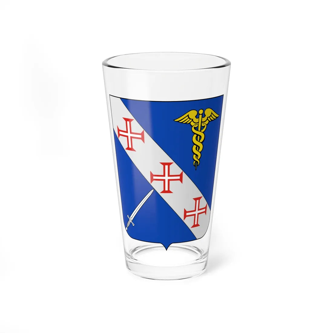 COA Baron of Água Branca (Brazil) (Coat of Arms) Pint Glass 16oz 16oz - Go Mug Yourself