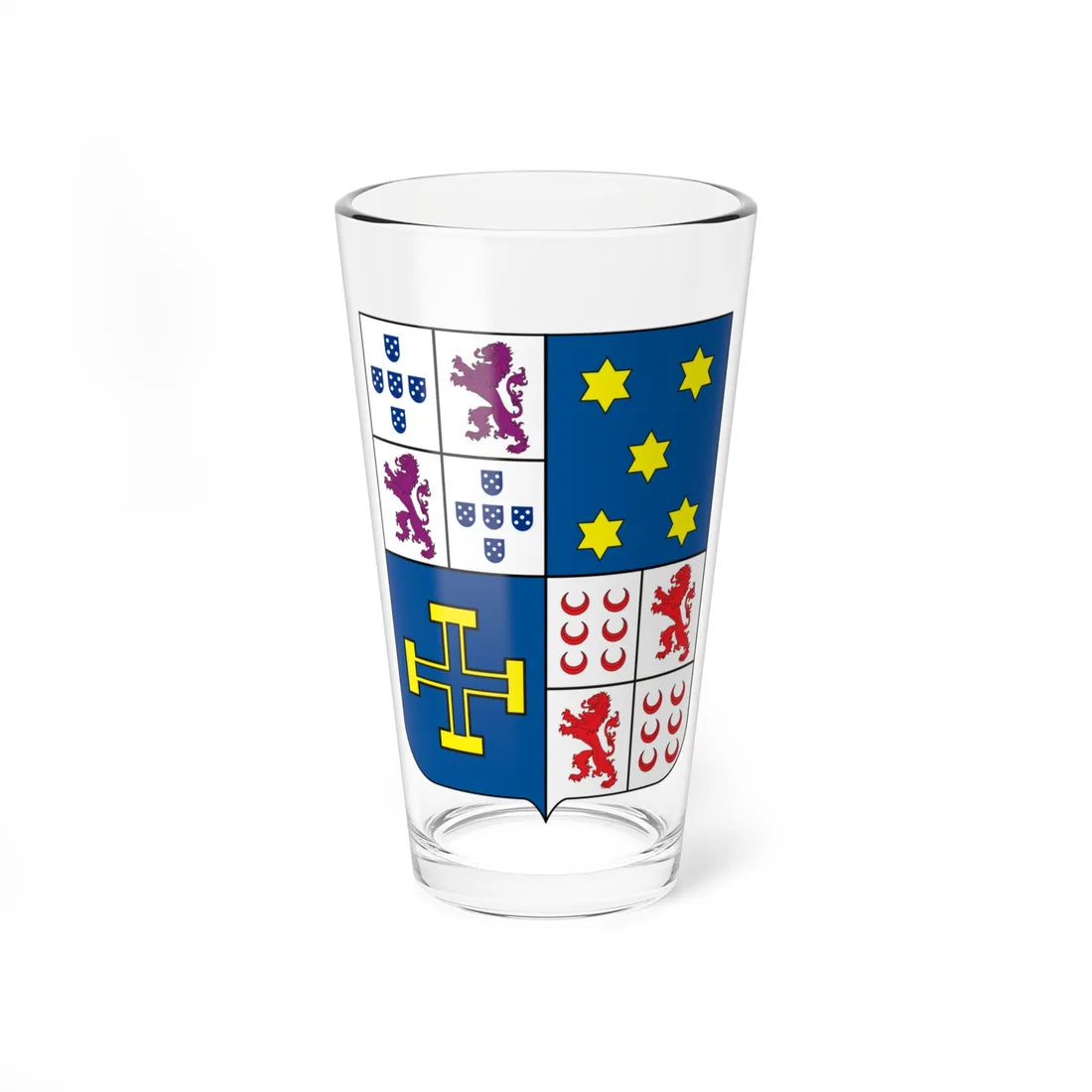 COA Baron of Limeira (Brazil) (Coat of Arms) Pint Glass 16oz 16oz - Go Mug Yourself