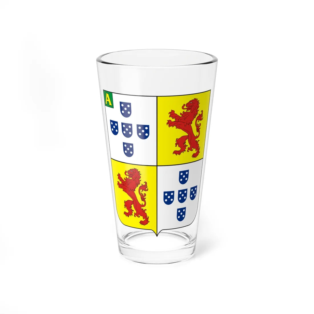 COA Baron of Morenos (Brazil) (Coat of Arms) Pint Glass 16oz 16oz - Go Mug Yourself