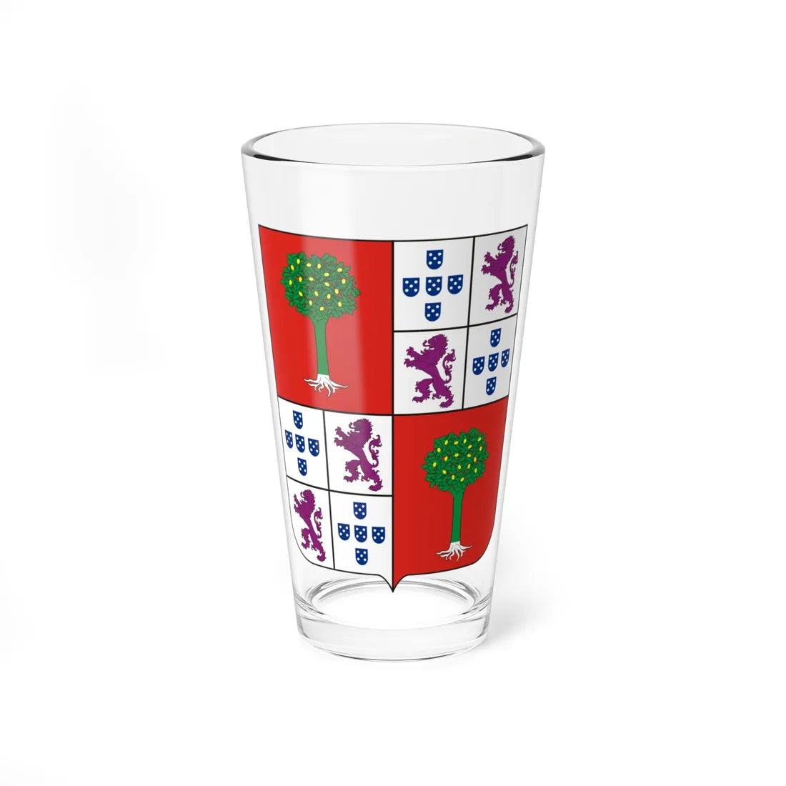 COA Baron of São João do Príncipe (Brazil) (Coat of Arms) Pint Glass 16oz 16oz - Go Mug Yourself