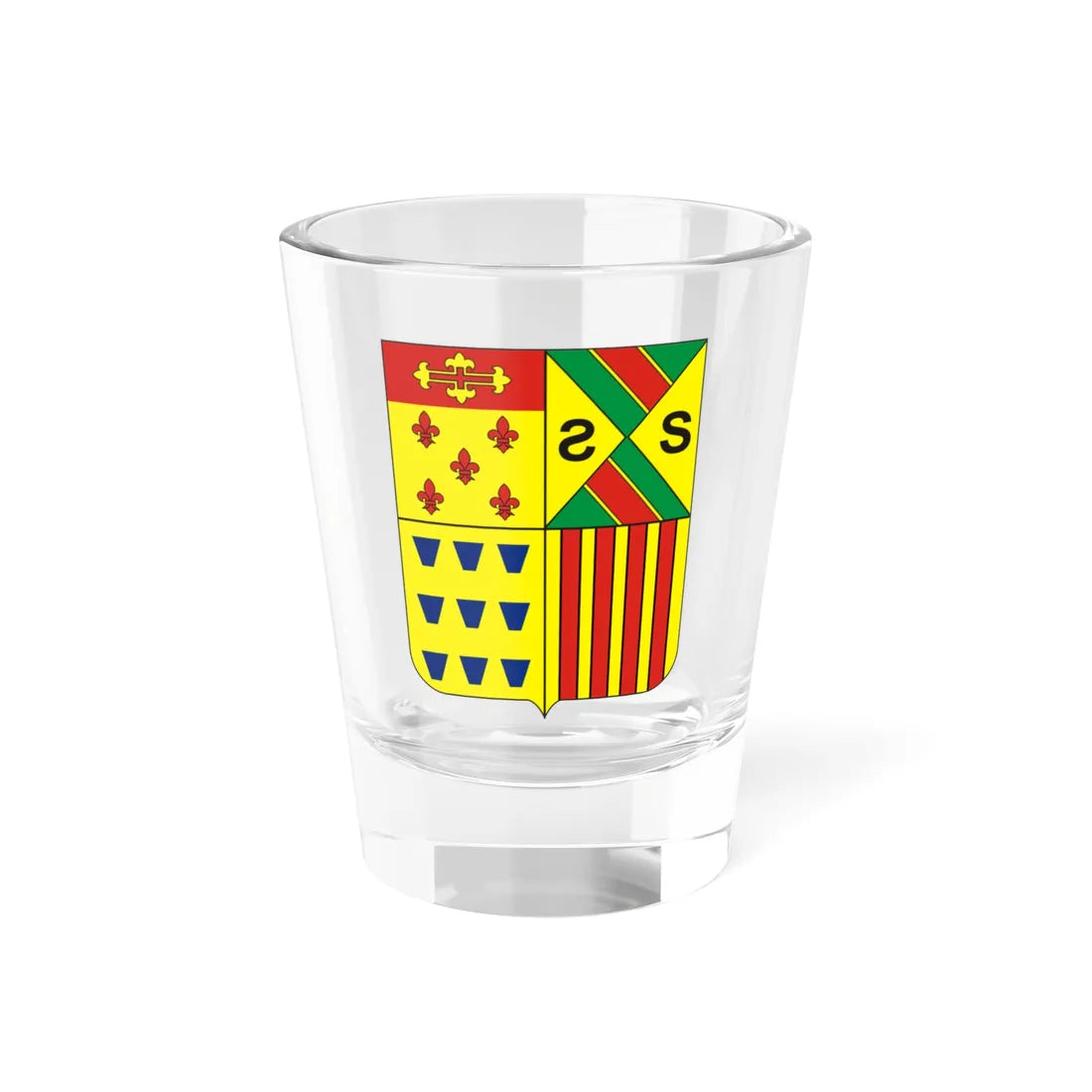 COA Baron of São João do Rio Claro (Brazil) (Coat of Arms) Shot Glass 1.5oz 1.5oz - Go Mug Yourself