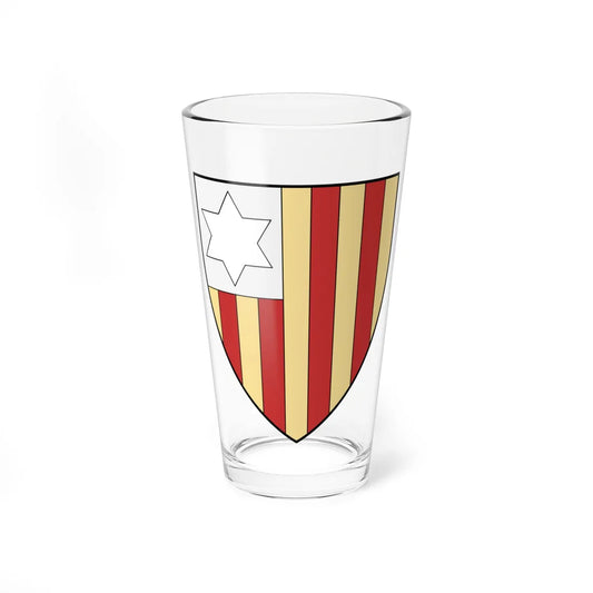 Coa Belgium Family Merode-Guillaume de Mérode dit de Vlatten (Luxembourg) (Coat of Arms) Pint Glass 16oz 16oz - Go Mug Yourself
