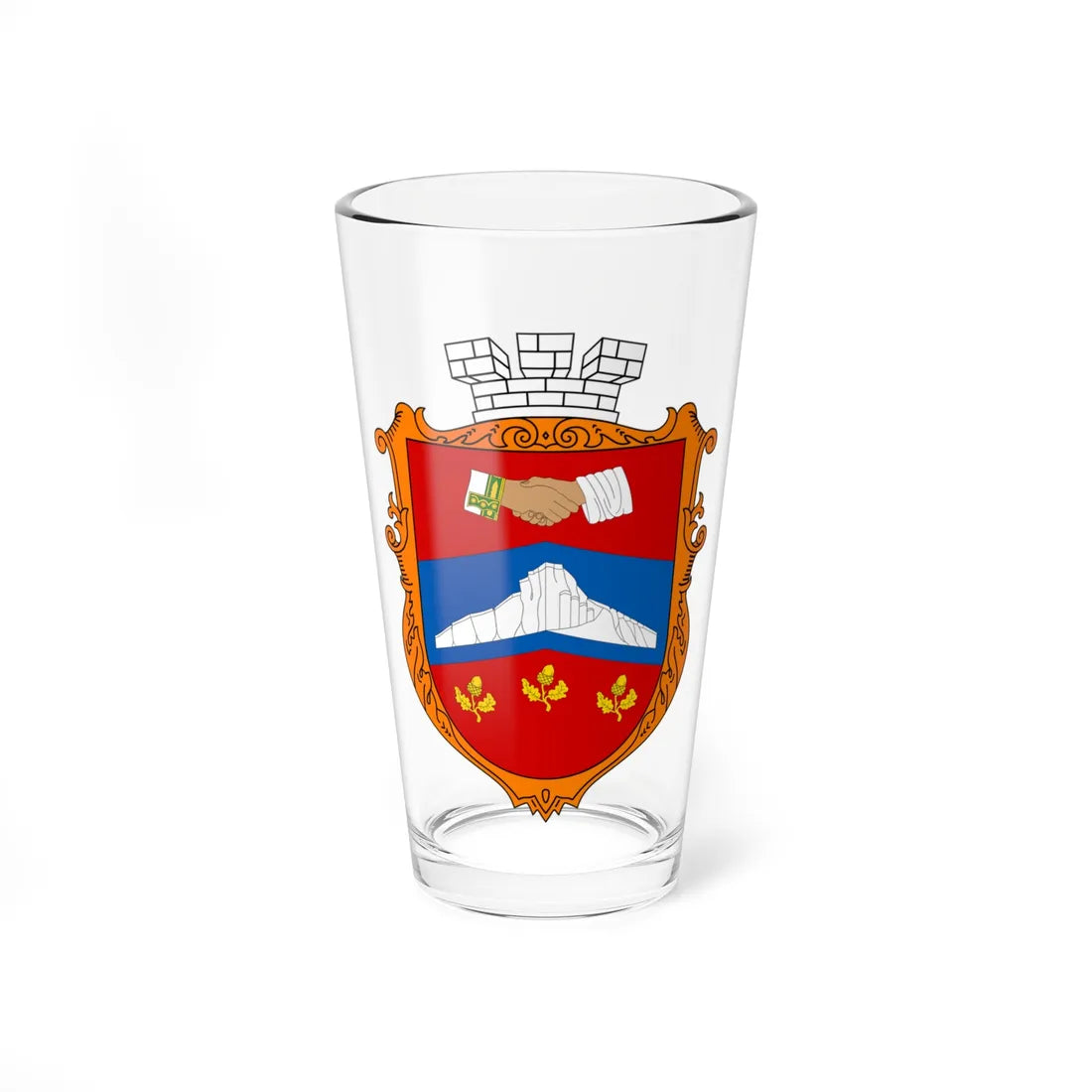COA Bilohirsk Krym UHT (Ukraine) (Coat of Arms) Pint Glass 16oz 16oz - Go Mug Yourself