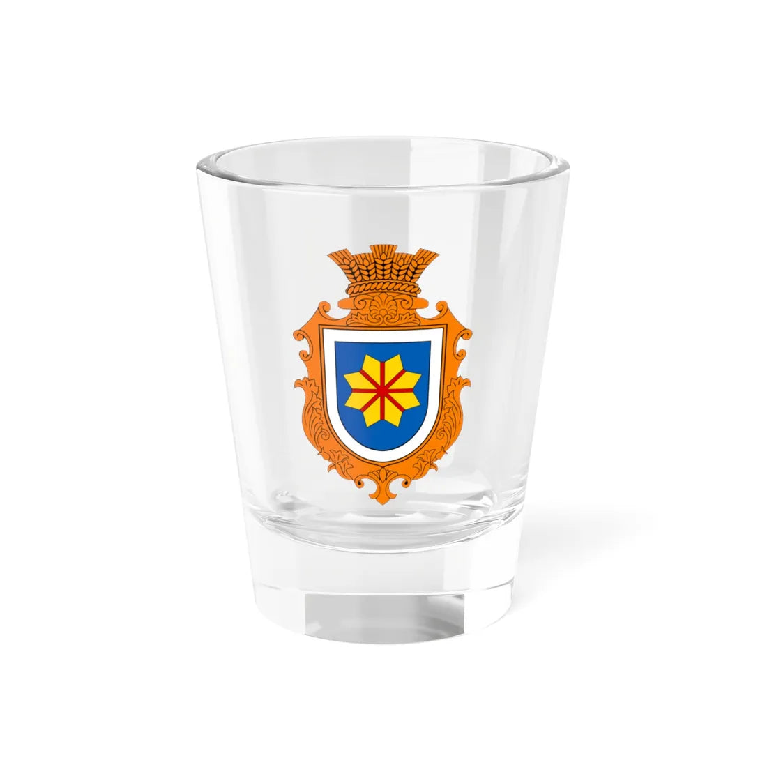 COA Bohdanivka Kyivska Ukraine (Ukraine) (Coat of Arms) Shot Glass 1.5oz 1.5oz - Go Mug Yourself