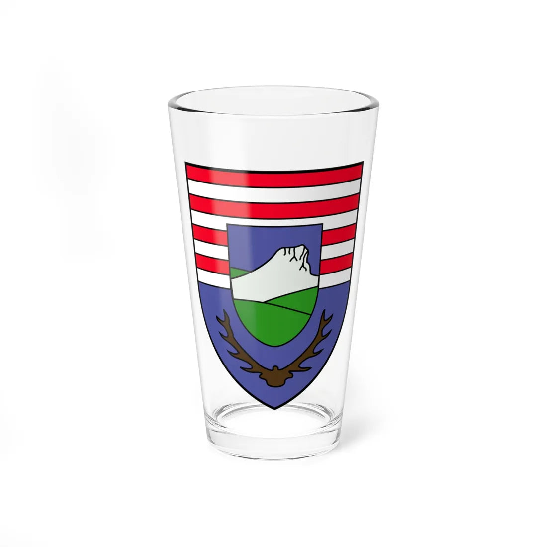 COA Budaörs (Hungary) (Coat of Arms) Pint Glass 16oz 16oz - Go Mug Yourself