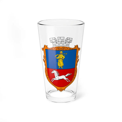 COA Cherkasy Cherkaska Ukraine UHT (Ukraine) (Coat of Arms) Pint Glass 16oz 16oz - Go Mug Yourself