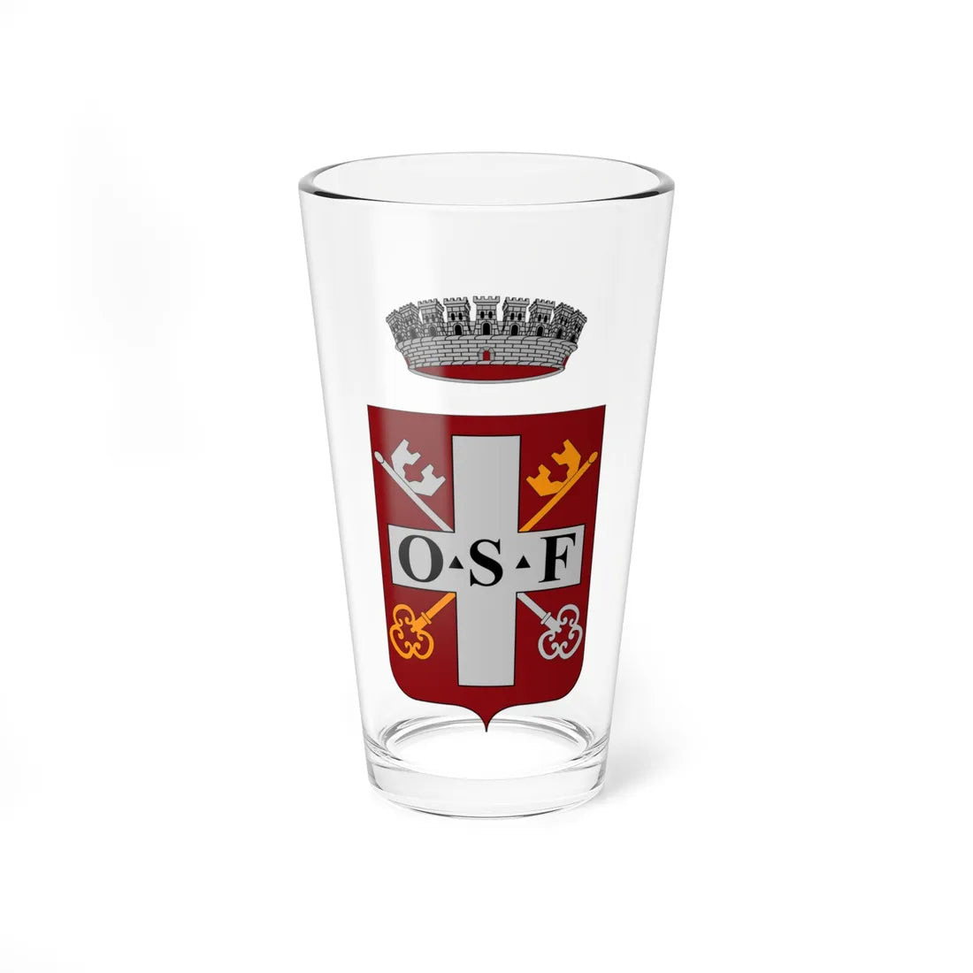 CoA Comune di Bevagna (Italy) (Coat of Arms) Pint Glass 16oz 16oz - Go Mug Yourself
