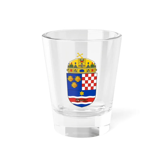Coa Croatia Country History with crown 1868-1918 (Croatia) (Coat of Arms) Shot Glass 1.5oz 1.5oz - Go Mug Yourself
