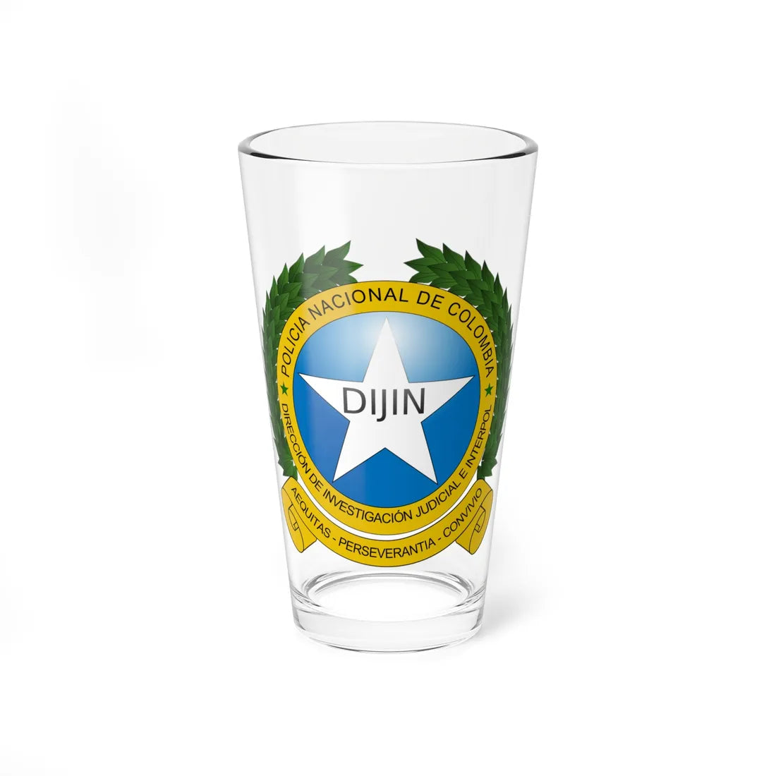 COA DIJIN (Colombia) (Coat of Arms) Pint Glass 16oz 16oz - Go Mug Yourself