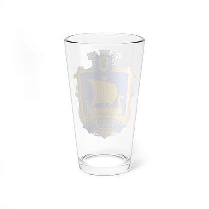 COA Dniprovskyi Kyiv Ukraine (Ukraine) (Coat of Arms) Pint Glass 16oz - Go Mug Yourself