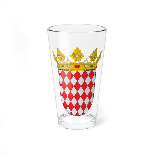 COA Duke of Grimaldi (Monaco) (Coat of Arms) Pint Glass 16oz 16oz - Go Mug Yourself