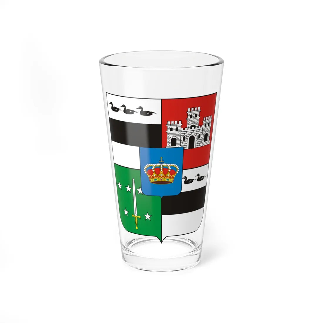 COA Duke of Santa Cruz (Brazil) (Coat of Arms) Pint Glass 16oz 16oz - Go Mug Yourself