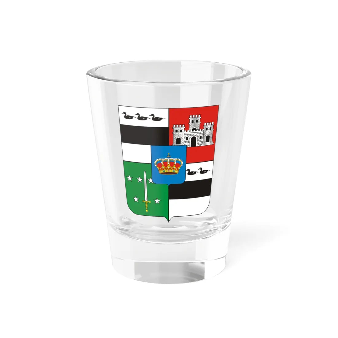 COA Duke of Santa Cruz (Brazil) (Coat of Arms) Shot Glass 1.5oz 1.5oz - Go Mug Yourself