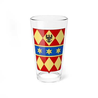 COA fam ITA Tibertelli (Italy) (Coat of Arms) Pint Glass 16oz 16oz - Go Mug Yourself