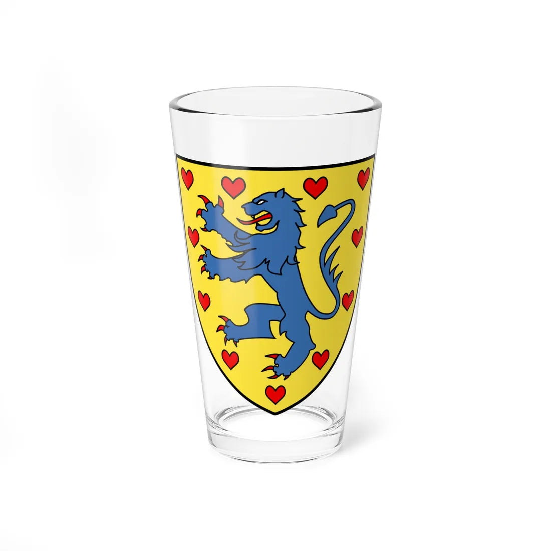 COA family de Fürsten von Lüneburg (Denmark) (Coat of Arms) Pint Glass 16oz 16oz - Go Mug Yourself