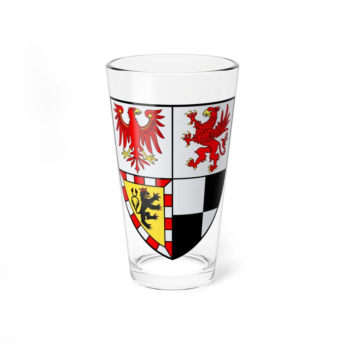 COA family de Markgrafen von Brandenburg 1465 (Germany) (Coat of Arms) Pint Glass 16oz 16oz - Go Mug Yourself