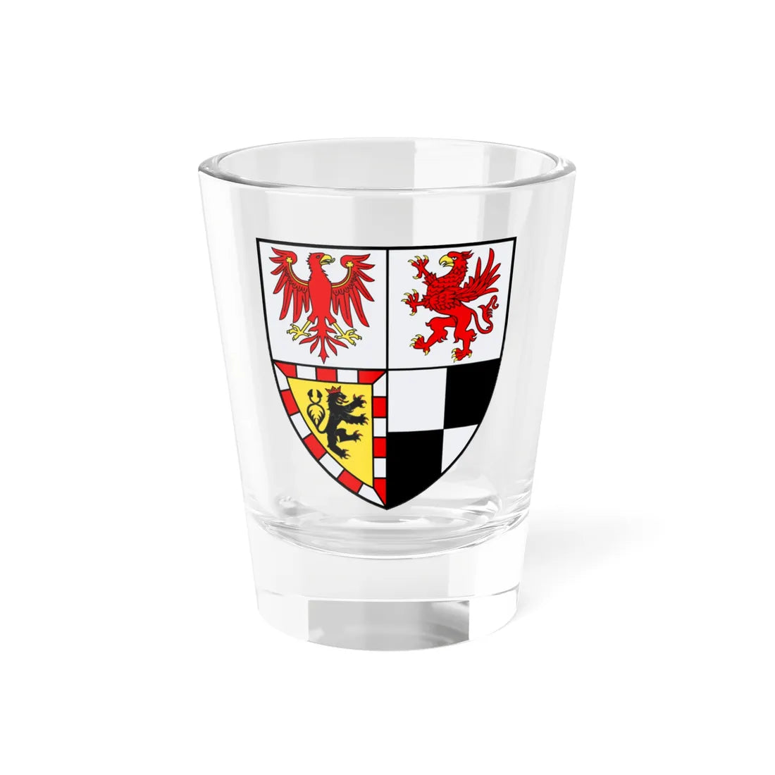 COA family de Markgrafen von Brandenburg 1465 (Germany) (Coat of Arms) Shot Glass 1.5oz 1.5oz - Go Mug Yourself