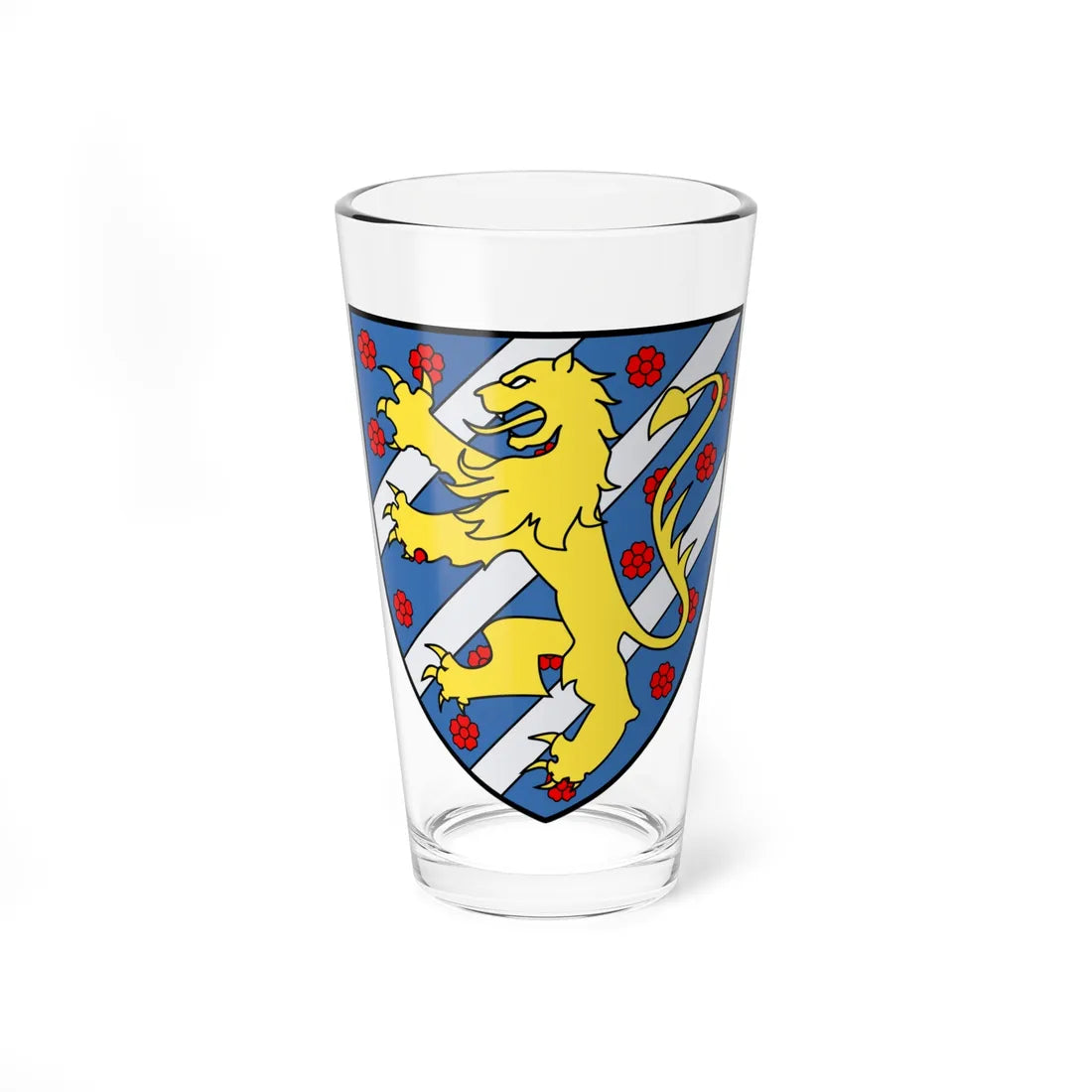 COA family sv Birger jarl (Sweden) (Coat of Arms) Pint Glass 16oz 16oz - Go Mug Yourself