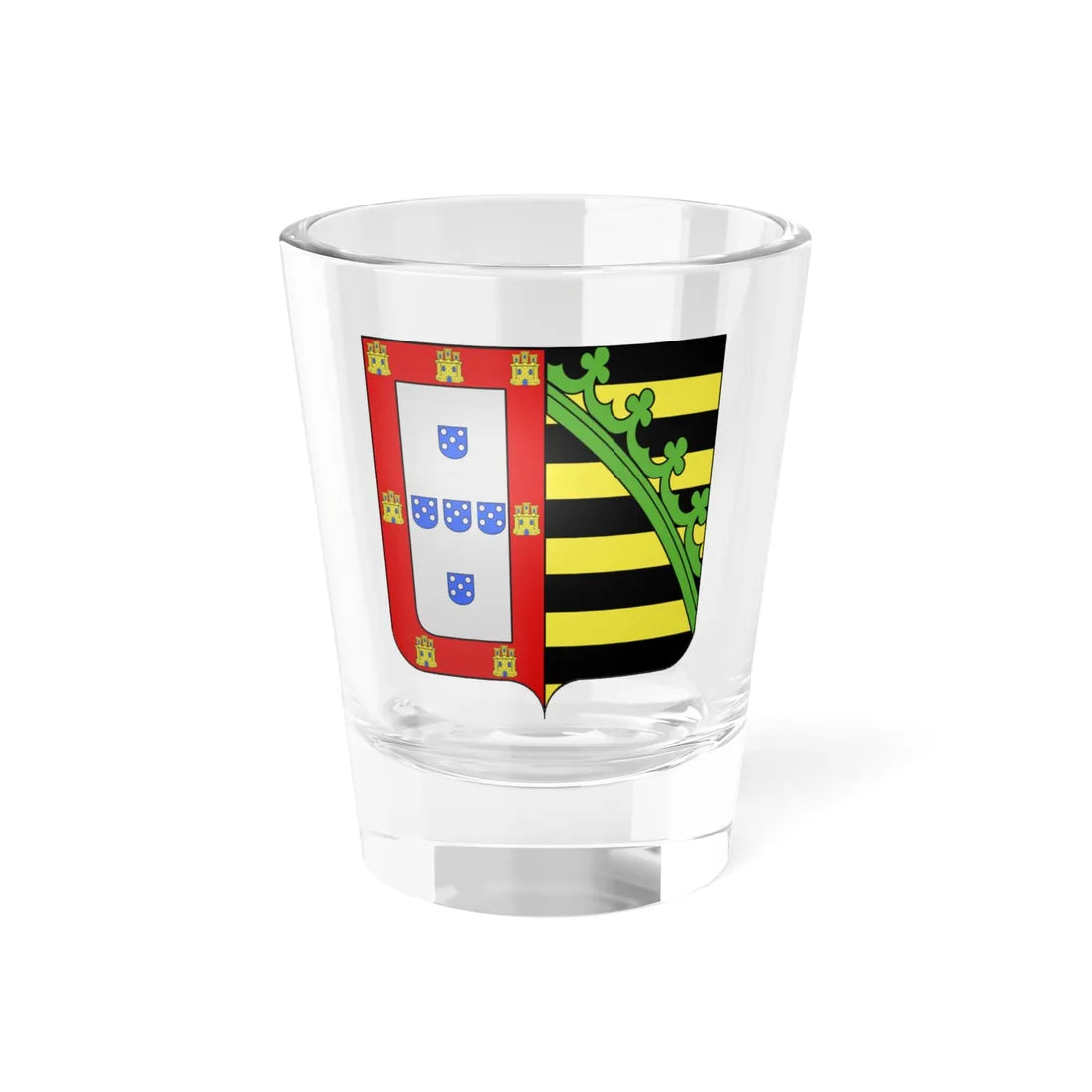 COA Ferdinand II of Portugal modern (Portugal) (Coat of Arms) Shot Glass 1.5oz 1.5oz - Go Mug Yourself