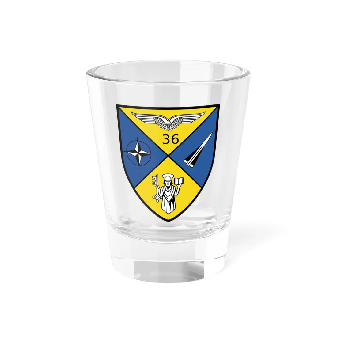 COA FlaRakG 36 (Germany) (Coat of Arms) Shot Glass 1.5oz 1.5oz - Go Mug Yourself