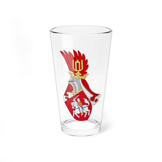 COA Grand Duchy of Lithuania with crest (Belarus) (Coat of Arms) Pint Glass 16oz 16oz - Go Mug Yourself