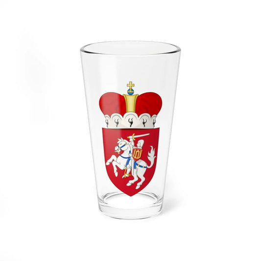 COA Grand Duchy of Lithuania with crown (Belarus) (Coat of Arms) Pint Glass 16oz 16oz - Go Mug Yourself